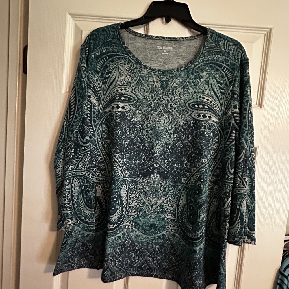 Paisley print tunic top